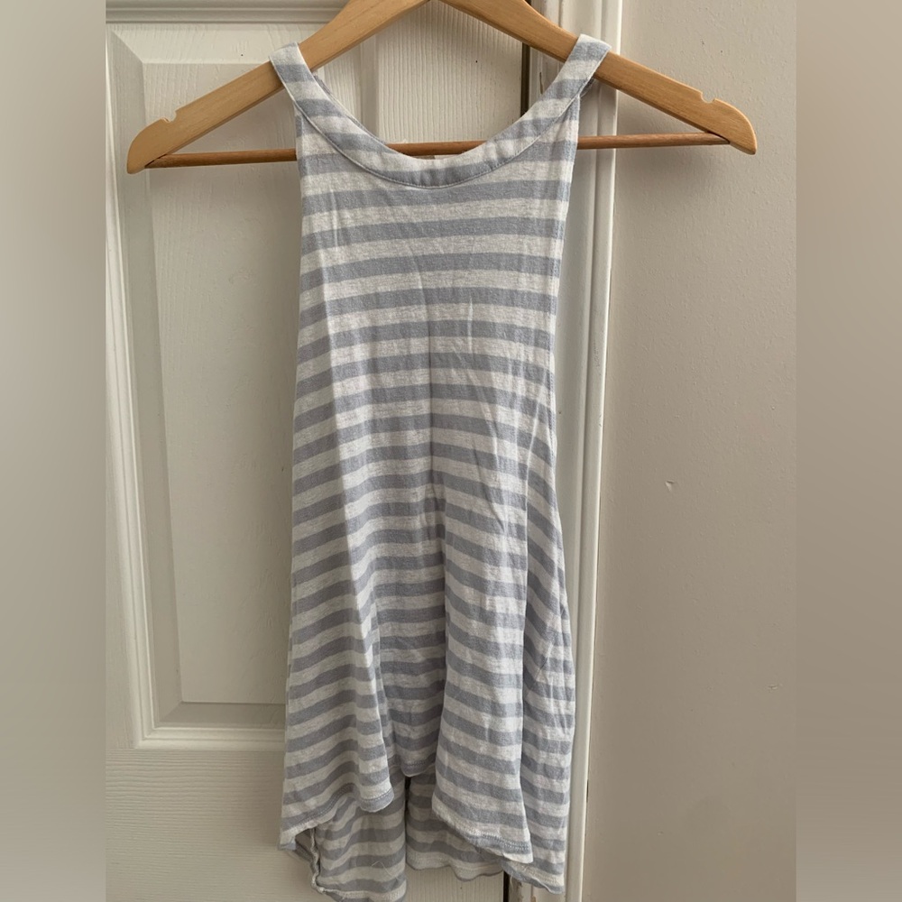 3/$30 Light grey and white muscle tank